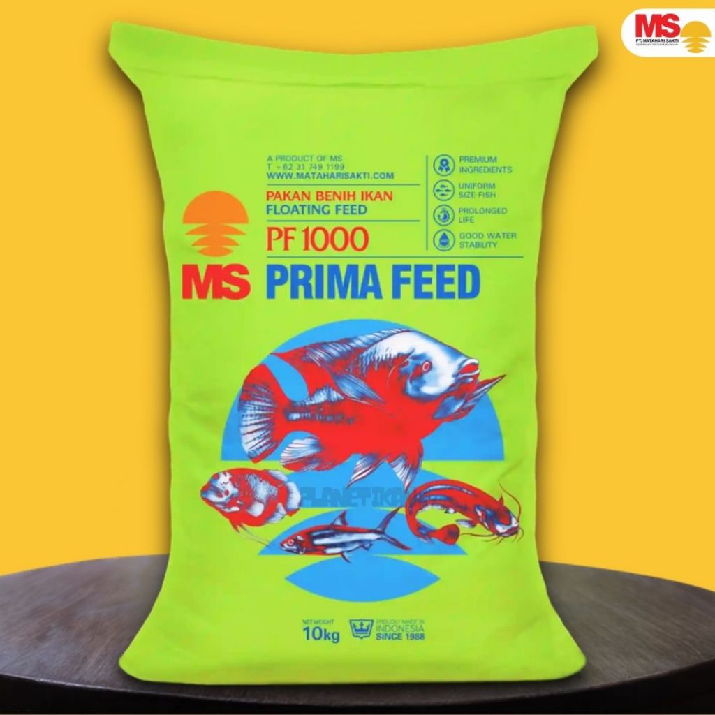 PRIMA FEED PF1000 PAKAN BENIH IKAN PROTEIN 40% / 1 KARUNG PF-1000 10KG - PF1000 MATAHARI SAKTI (MS)