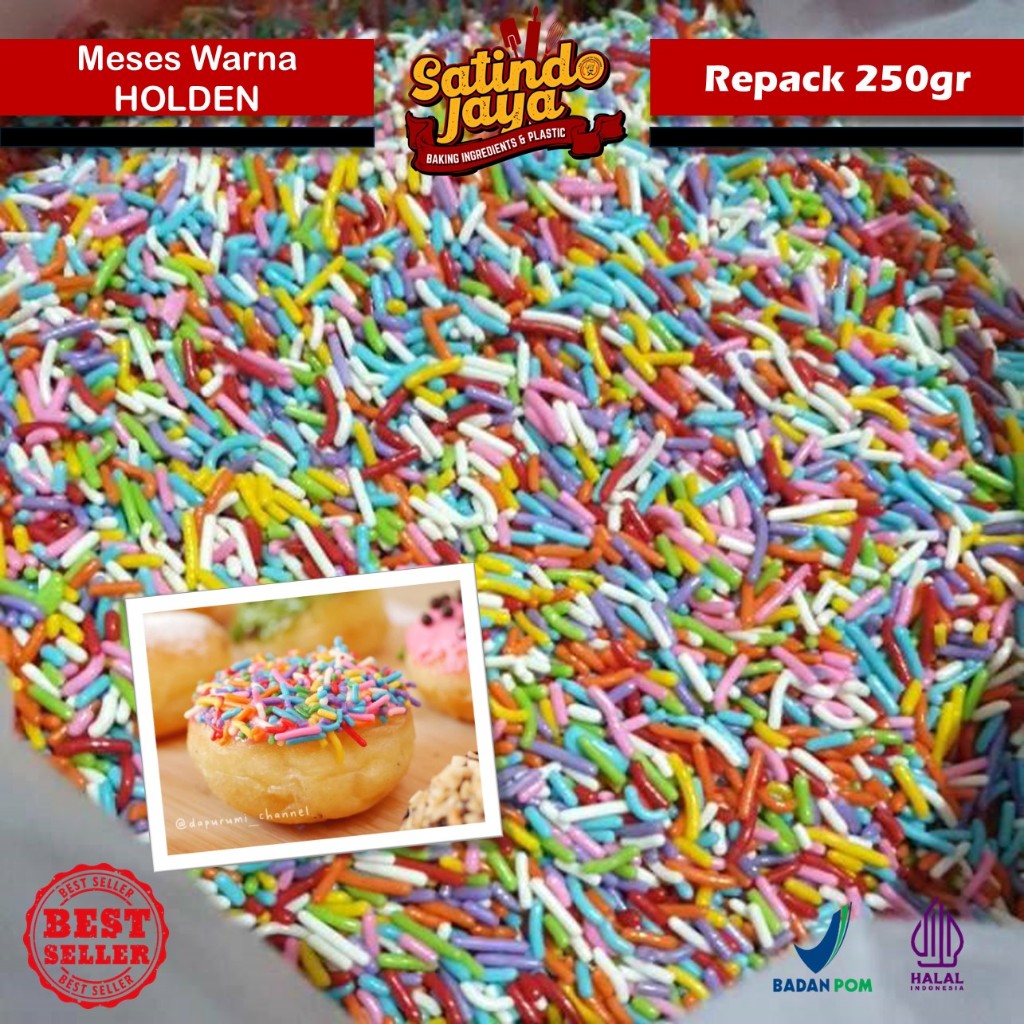Meses Warna Warni HOLDEN 250gr - Meses Holden Rainbow -Topping Kue dan Roti