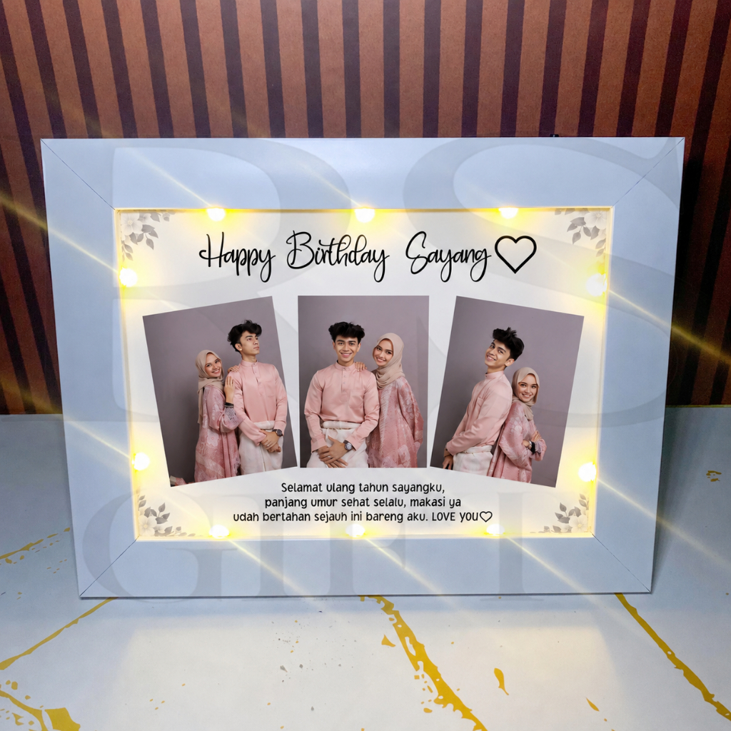 BINGKAI POLAROID 3 FOTO | 1 HARI JADI | Gift for Birthday, Anniversary, Farewell, and All Moments