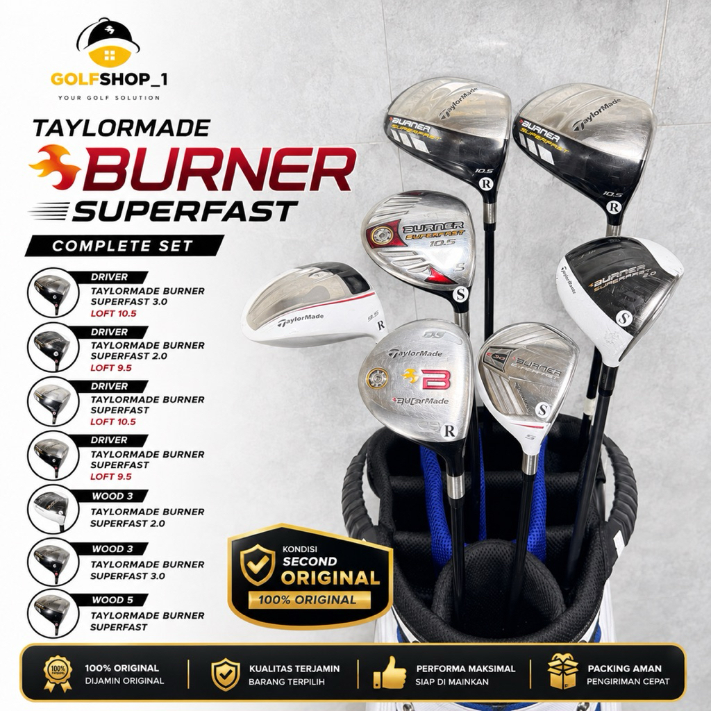 Stick Golf Driver Golf & Fairway Wood Taylormade Burner Superfast Second Original - Driver Golf Orig