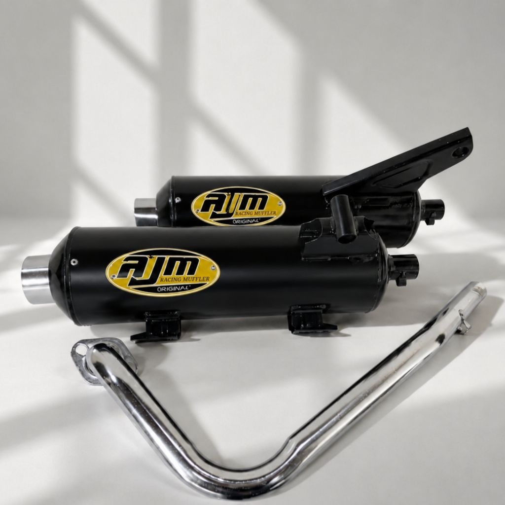 KNALPOT RACING STANDAR RJM SUARA BASS ADEM UNTUK MOTOR VARIO KARBU,VARIO 125,VARIO 150, BEAT KARBU,B