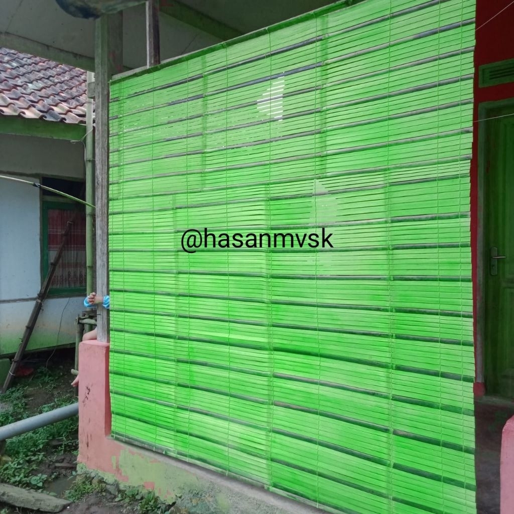 Tirai bambu gulung luar rumah / tirai jendela / tirai pintu / kerey bambu / tirai murah / gajebo pil