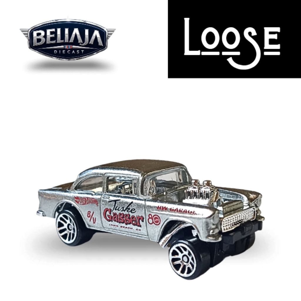 HOT WHEELS 55 CHEVY BEL AIR GASSER ZAMAC NEW LOOSE