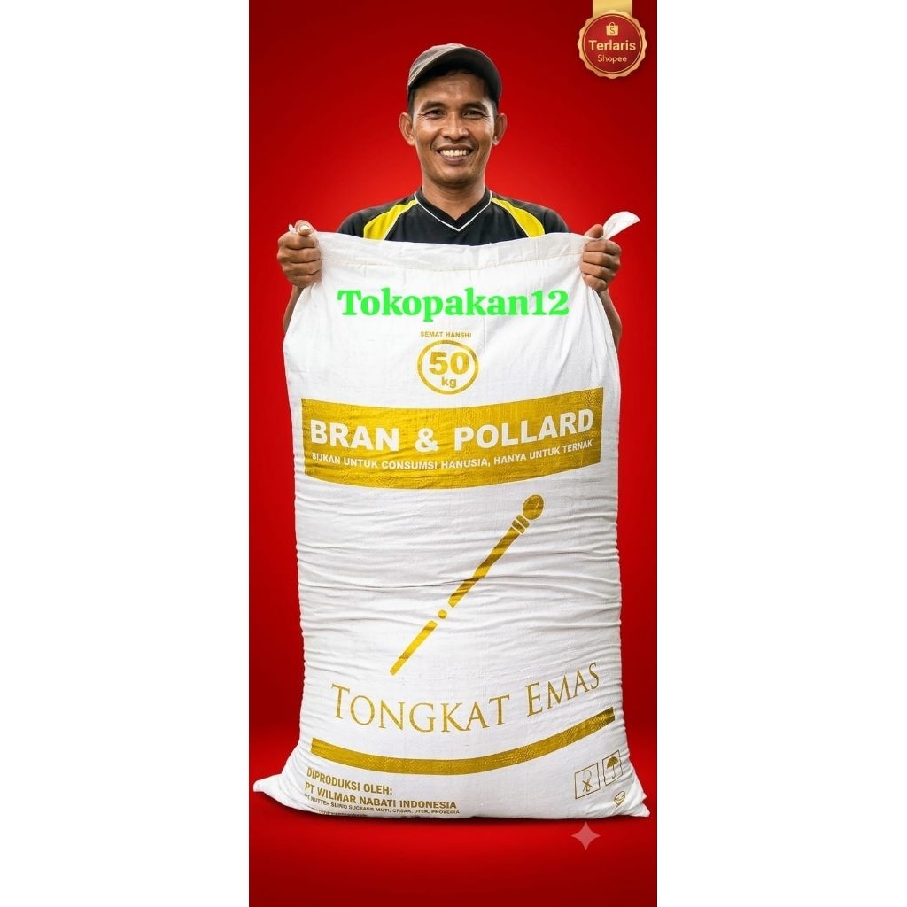 5kg Bran Polard/ Brand Pollard/ Polar Gandum Pengganti Dedak/ Katul/ Tepung Gaplek