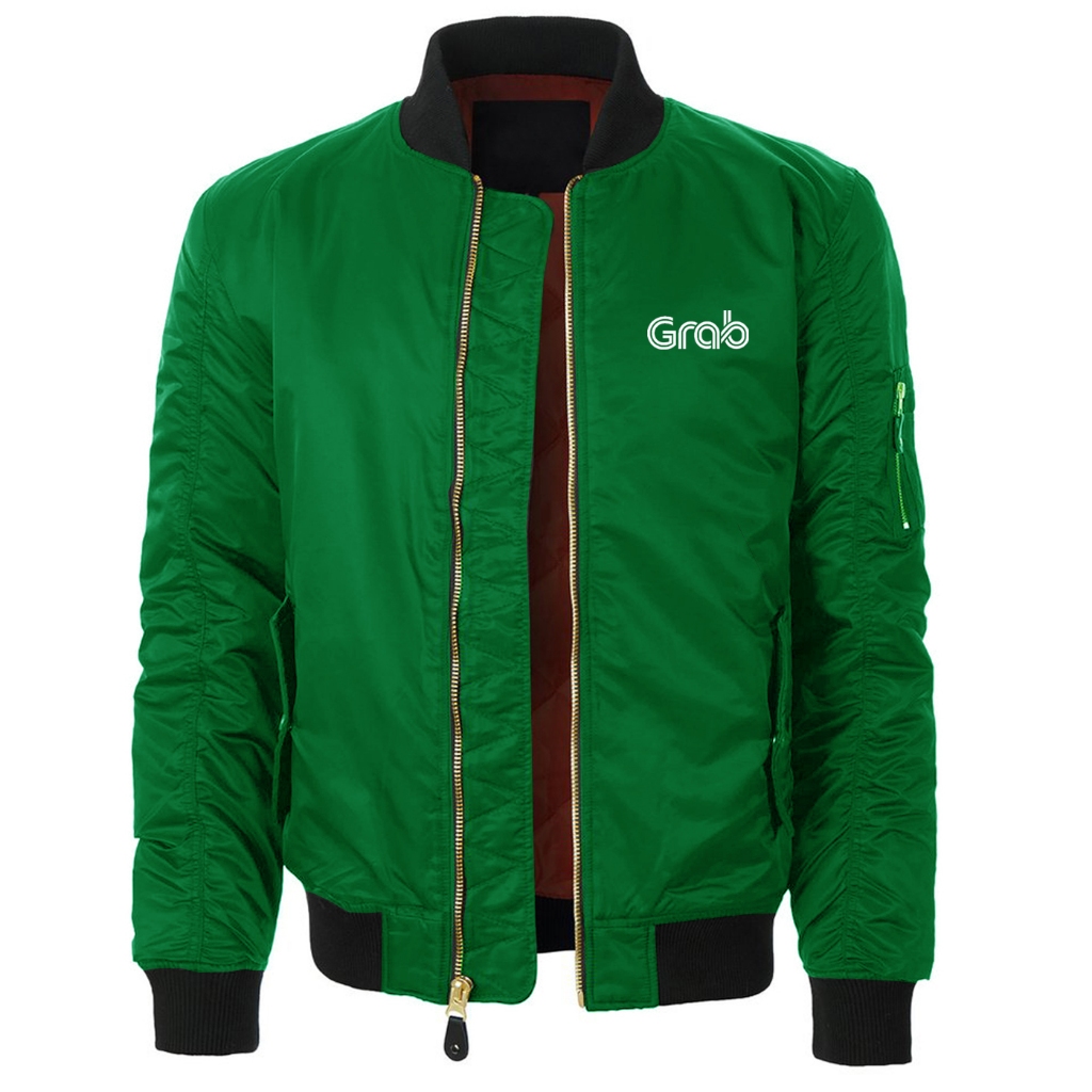 Jaket Bomber Grab Pria Taslan waterproof / Jacket Grab Terbaru / Jaket Grab Terbaru Original bisa cu