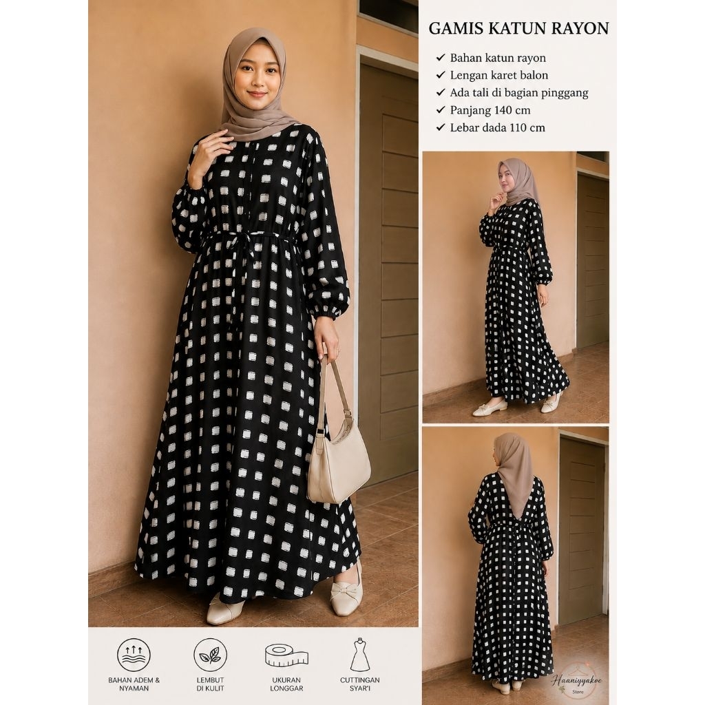 Gamis bahan Rayon Adem Busui