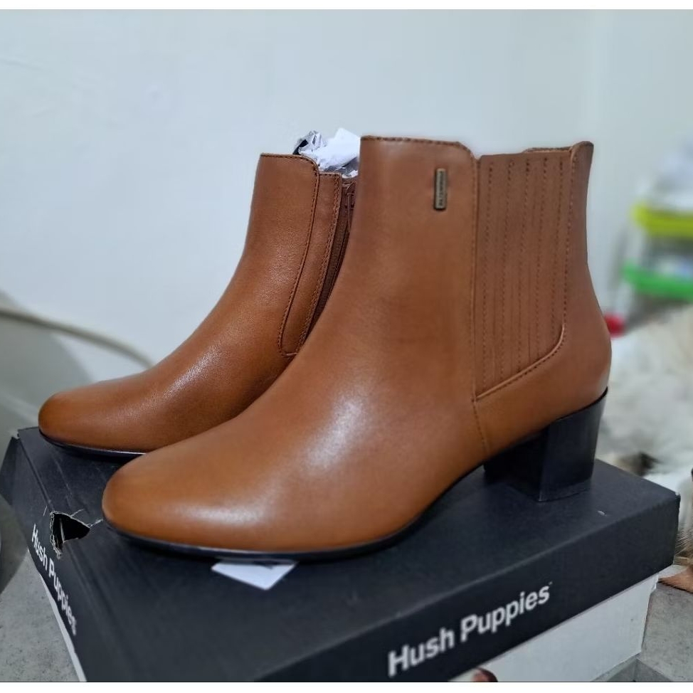 Preloved Hush Puppies Sharon Rain Tan/Ankle Boots Brown