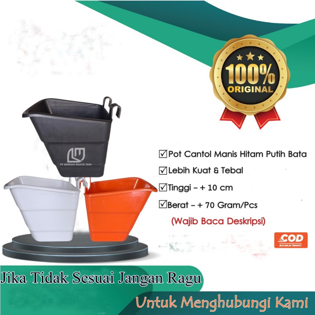 Pot Cantol Plastik Tempel Dinding Atau Pagar