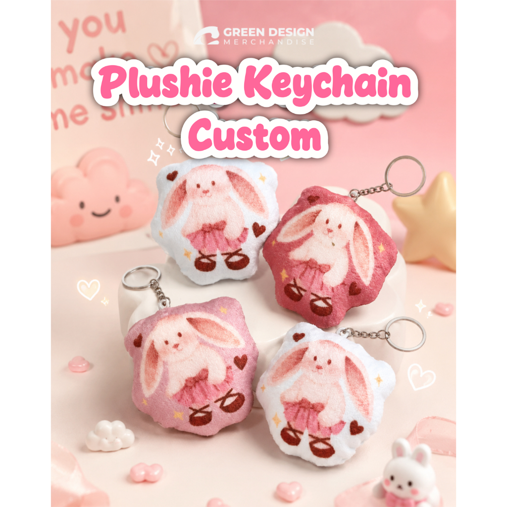 Custom Plushie Gantungan Kunci Boneka Ada Bunyi cit cit cit Plushie Keychain Custom