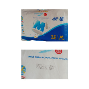 KEMASAN LAMA Makuku SAP Diapers Slim Care M 32 Tipe Celana (Pants).