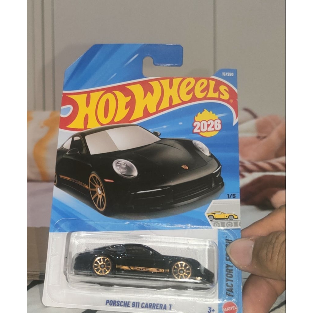 Hotwheels Porsche 911 Carrera T hitam rare