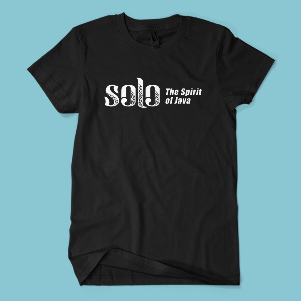 Baju Kaos SOLO THE SPIRIT OF JAVA Wisata Liburan Jawa Tengah Unisex Cotton Combed