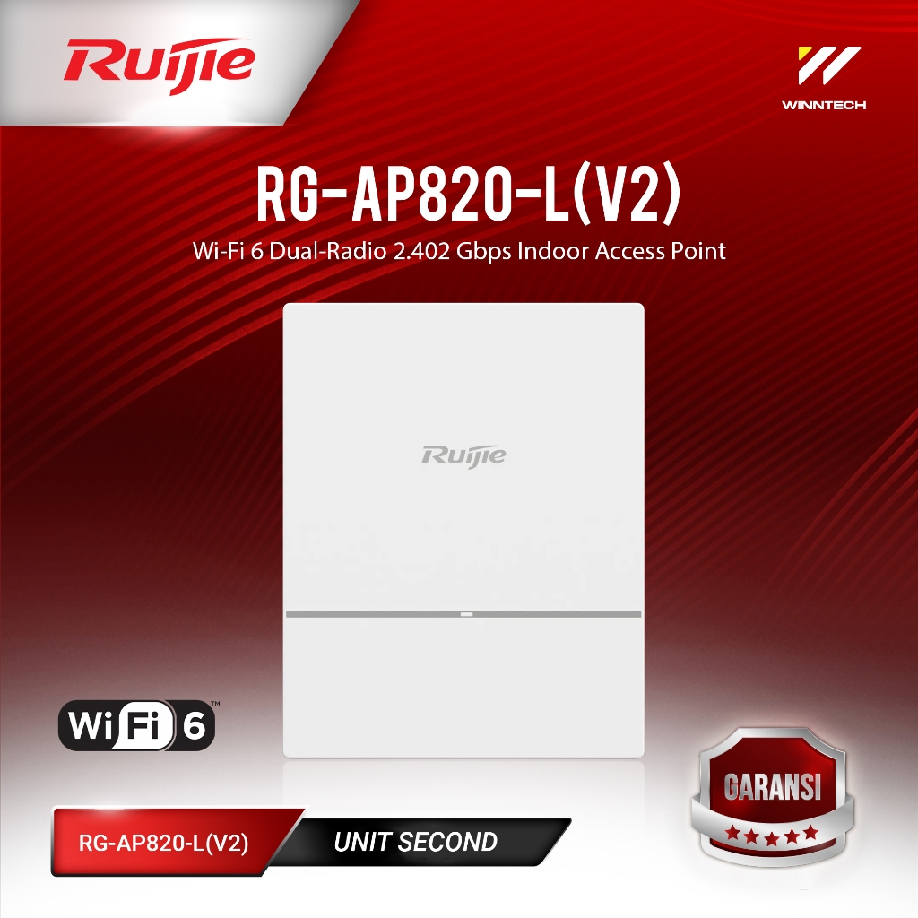 Access Point Ruijie Reyee RG-AP820-L V2 Wi-Fi 6 Bekas Second Like New