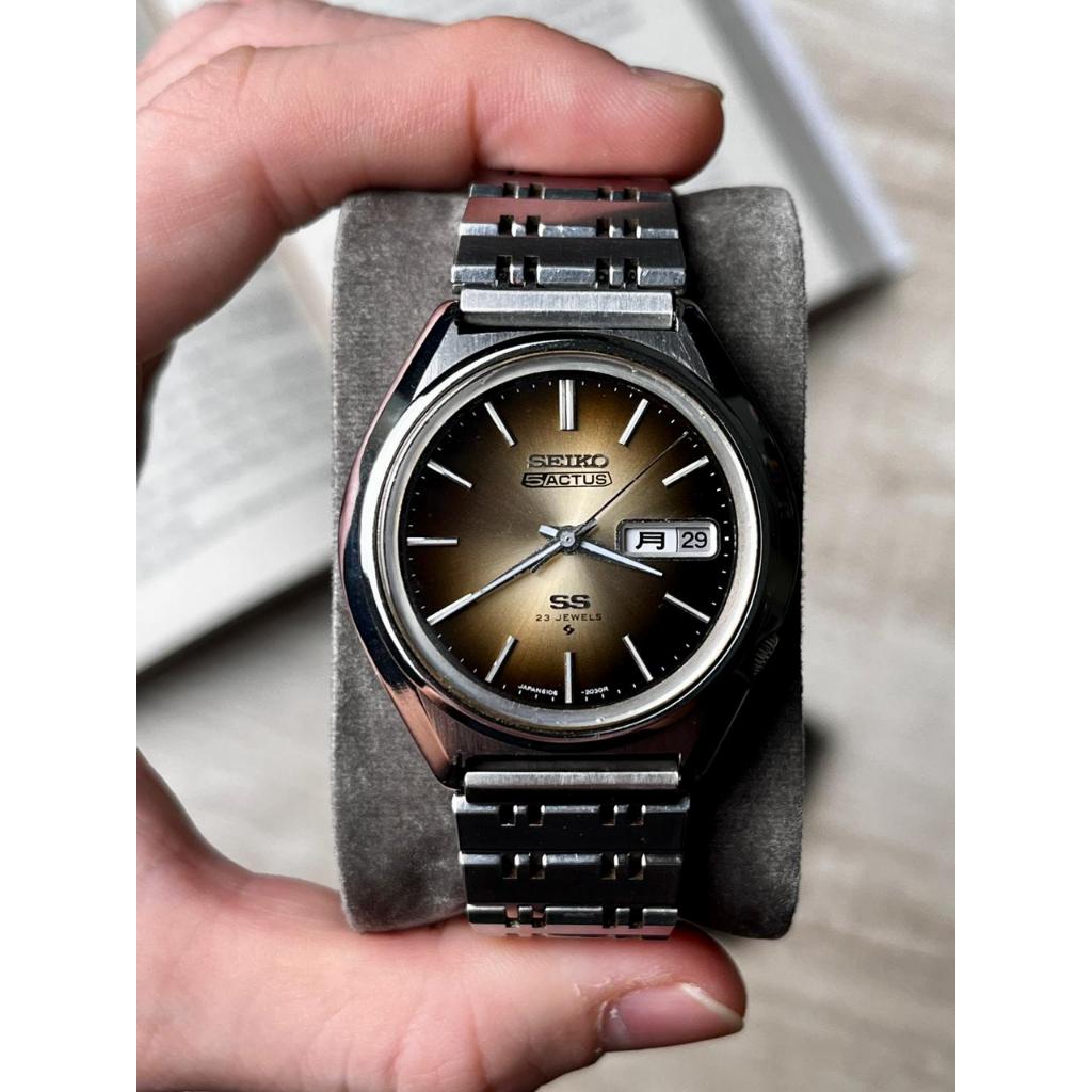 SEIKO 5ACTUS SS BROWN SUNBURST DIAL 6106-7580