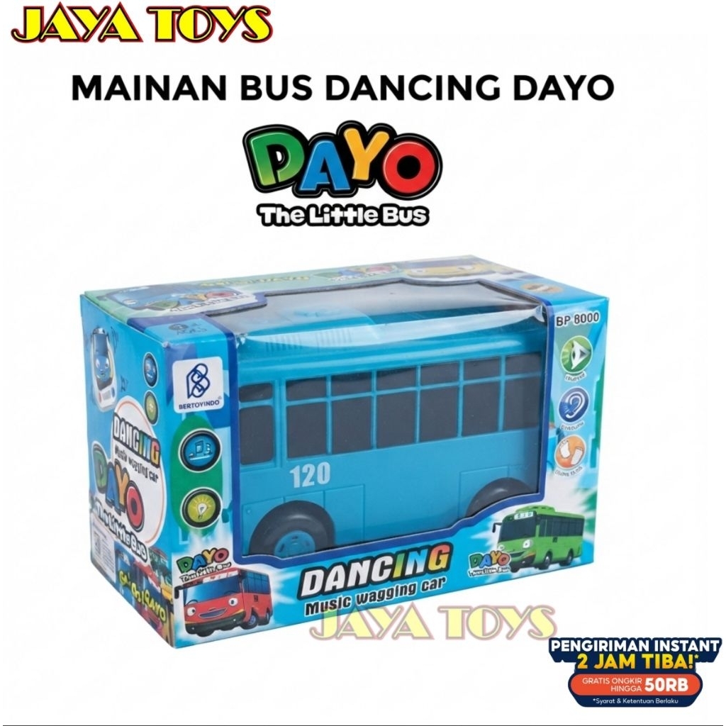 Mainan Bus Anak Karakter Dayo The Little Bus - Dancing Music Wagging Car