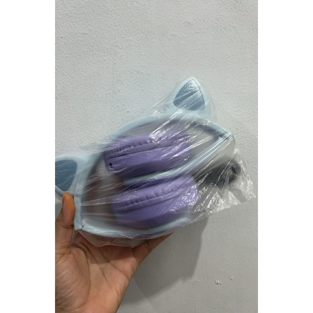 Headphone anak perempuan kucing lucu