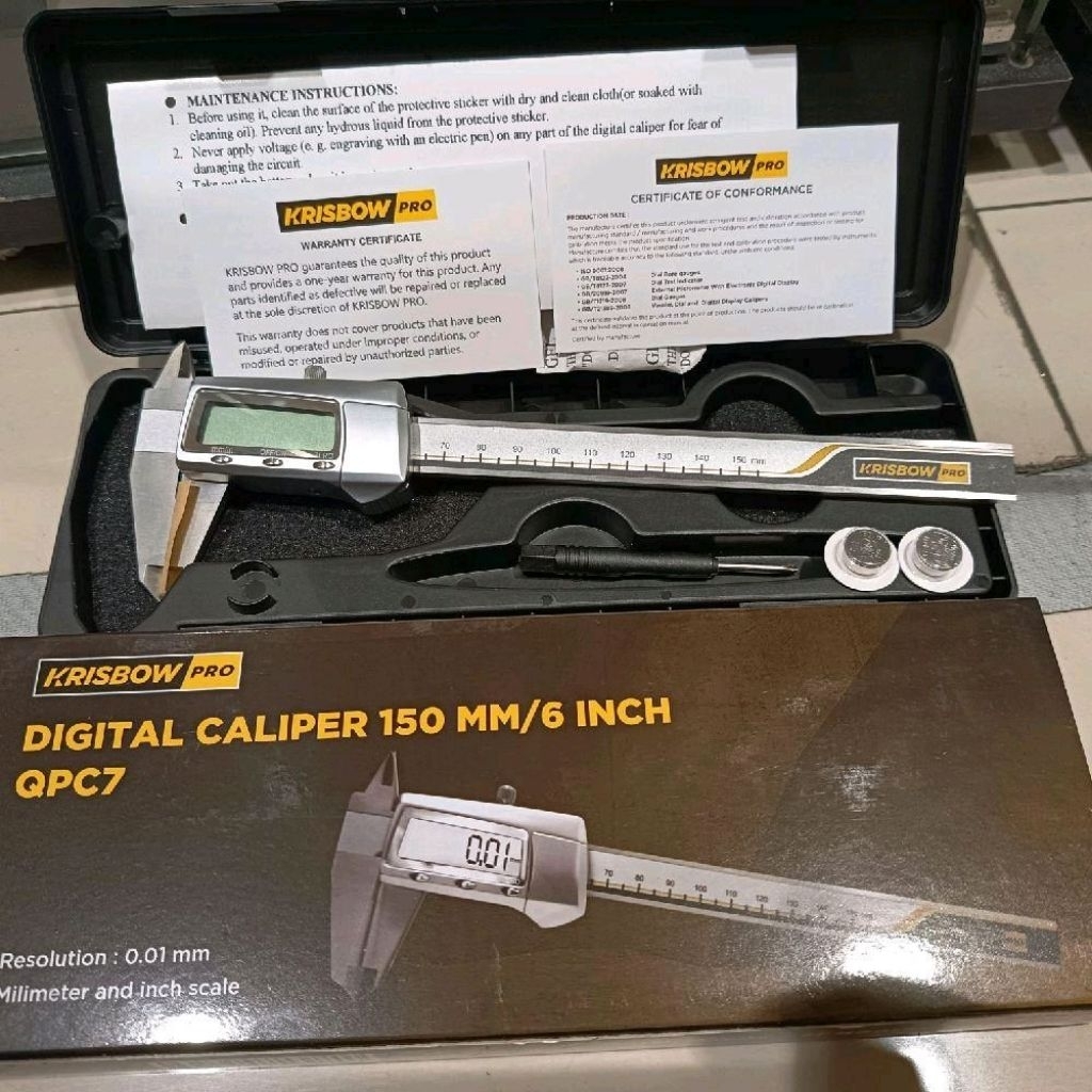 Krisbow Sigmat Digital/Caliper digital stainles 15 cm QPC7