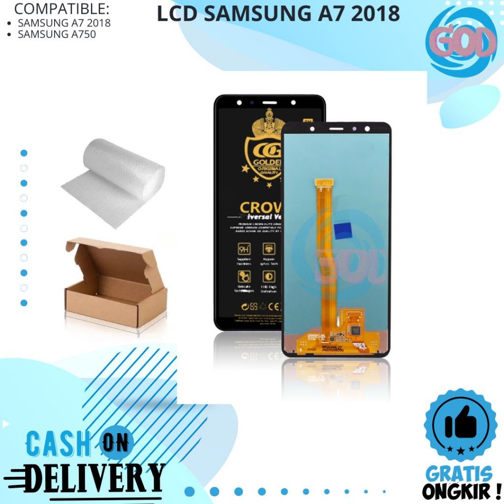 LCD TOUCHSCREEN SAMSUNG GALAXY A7 2018 A750 FULLSET COMPLETE ORIGINAL / LCD SAMSUNG A7 2018 / LCD SA