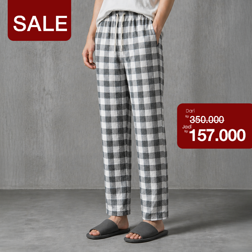 Joyshade Nathan Relaxed Tartan Flanel Sleepwear Pants | Celana Pria | Celana Panjang Pria | Celana T