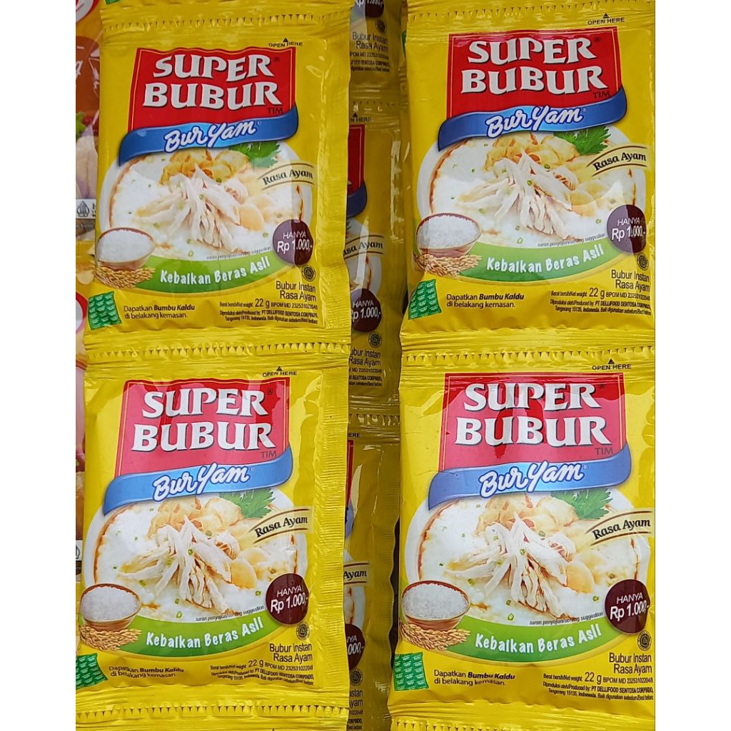Super Bubur Bubur Instan Rasa Ayam 2 Renceng isi 20 Sachet