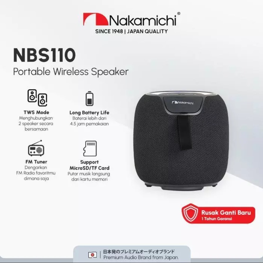 Speaker Bluetooth Portabel Nakamichi NBS-110
