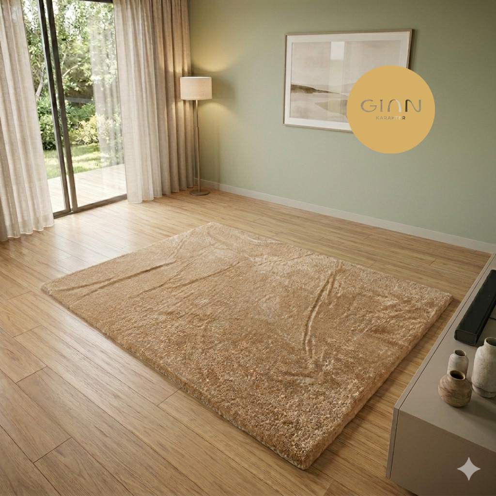 Surpet [Kasur Karpet] Bulu Empuk Polos 200cm×150cm  Karindo - Gian Karakter