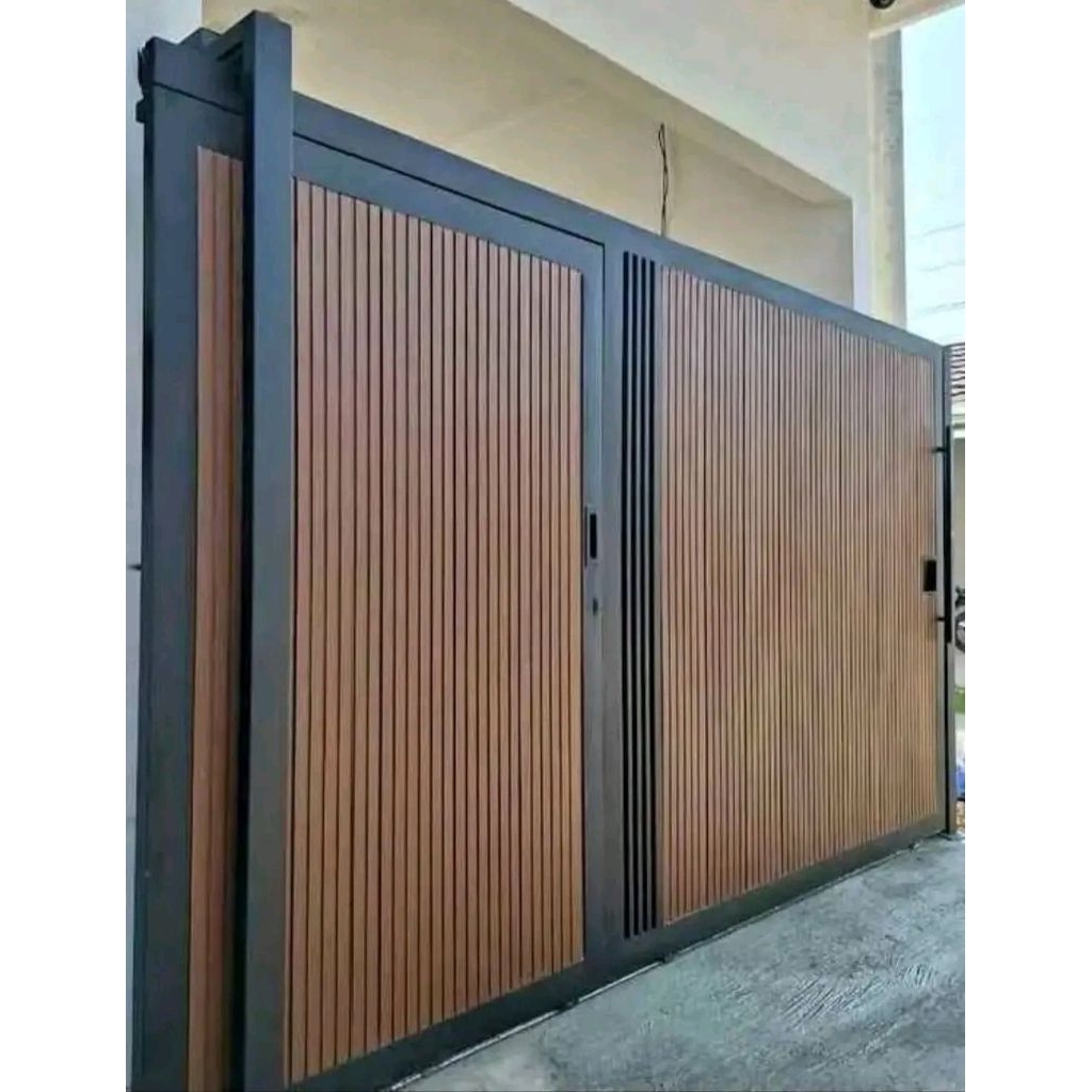 pagar rumah model MINIMALIS BAHAN WPC OUTDOOR.