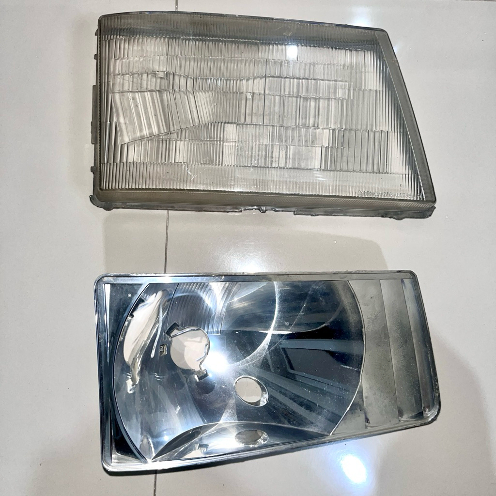 MIKA HEADLAMP LAMPU DEPAN UTAMA BESAR KANAN ORI COPOTAN & CHROME DALAMAN HEADLAMP CANTER ORI