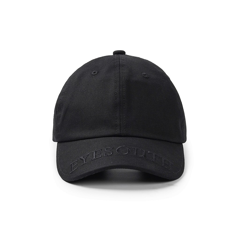 EYESOUTH Topi Polo Caps Twill Black Embroidery Bordir Hitam Polos Pria Wanita