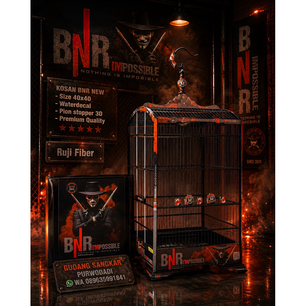 SANGKAR KOSAN BNR CEPER RUJI FIBER FULLSET ( FREE PACKING KAYU )