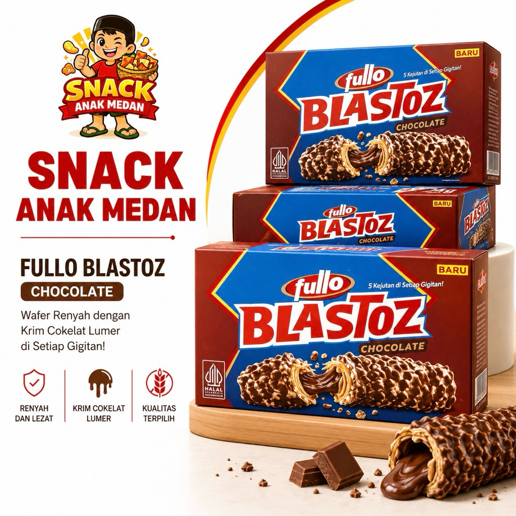 FULLO BLASTOZ CHOCOLATE COKLAT • Snack Anak Medan