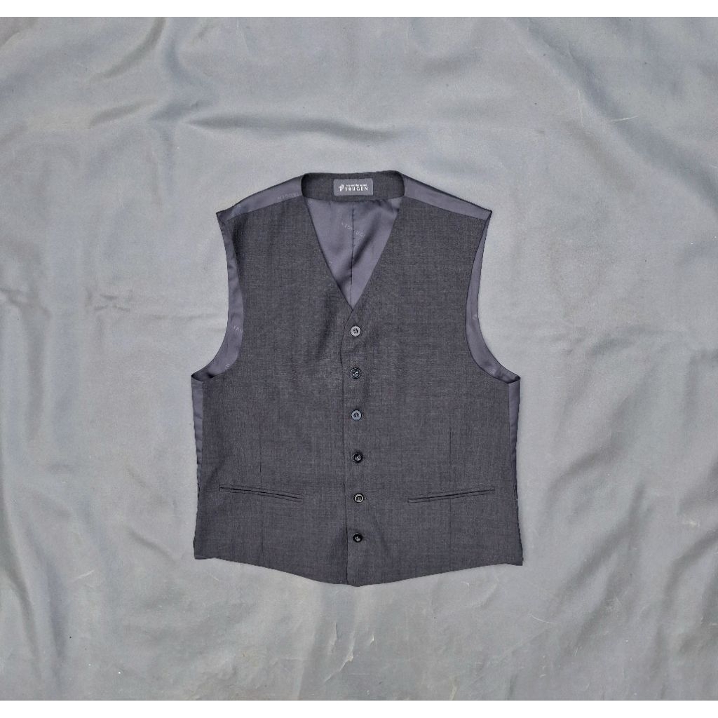 vest second/ preloved vest pria trugen size L /RL149/vest murah/ vest rompi jas formal