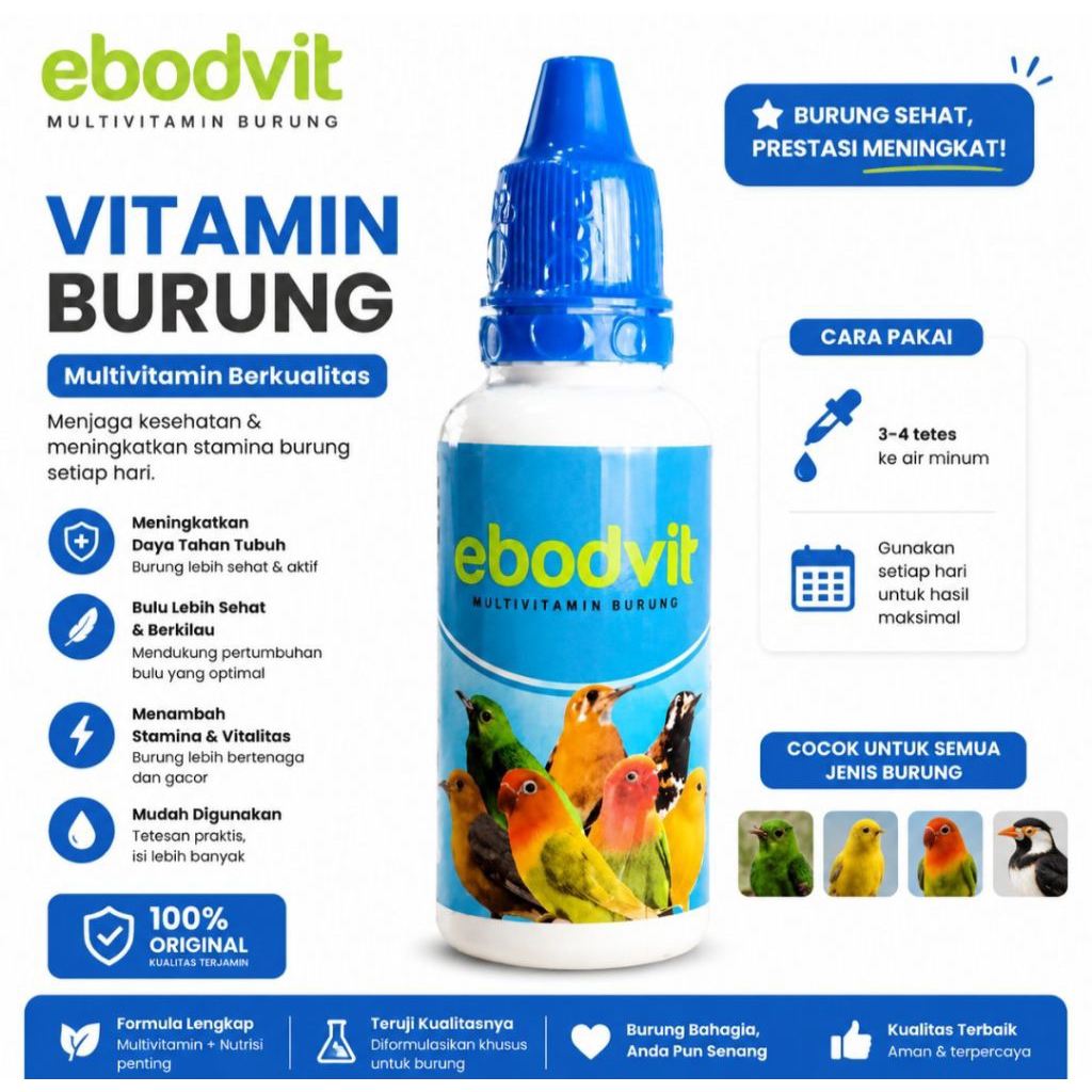 EBOD VIT VITAMIN SEGALA JENIS BURUNG ORIGINAL EBOD JAYA