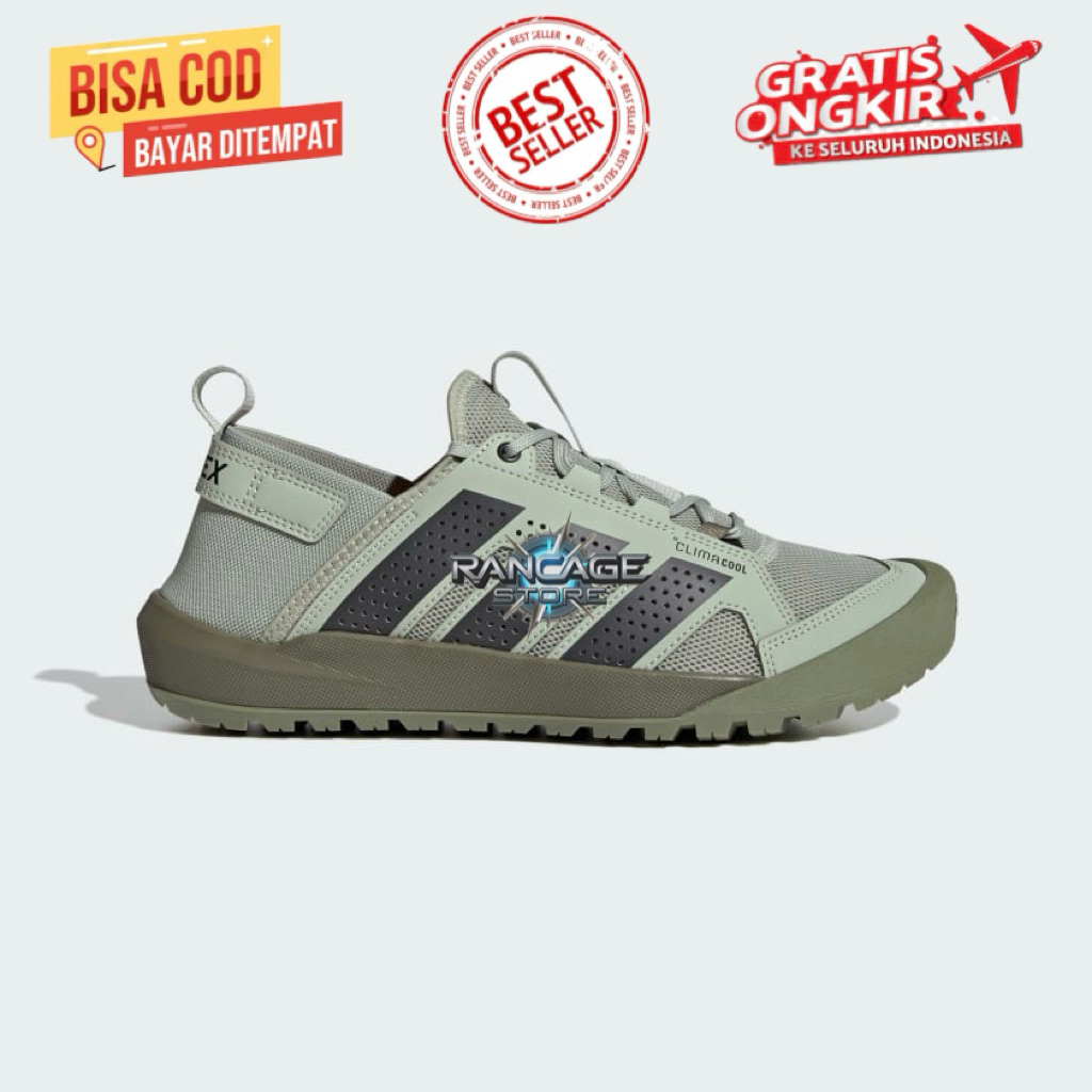 Sepatu Hiking Pria Adidas Daroga Climacool Halo Green/Core Black