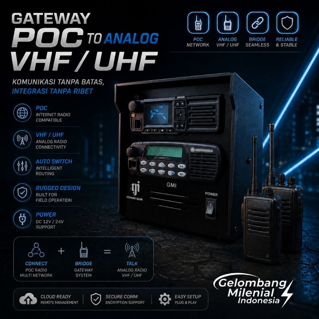 GATEWAY POC FOR ANALOG VHF UHF ZELLO WALKIEFLEET GMI PTT