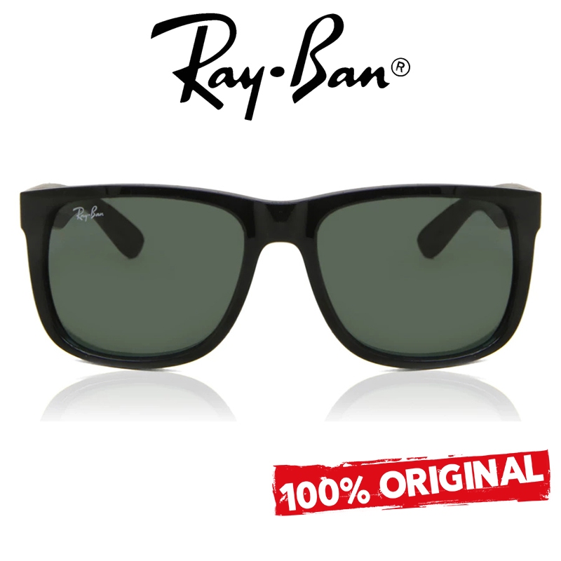 Kacamata Hitam Ray-ban Original Sunglasses Wayfarer Justin RB4165 Lensa Kaca Unisex