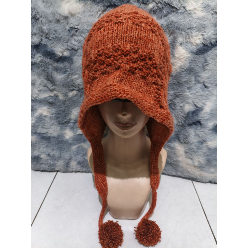 Topi Rajut Earflap Dewasa model Korea