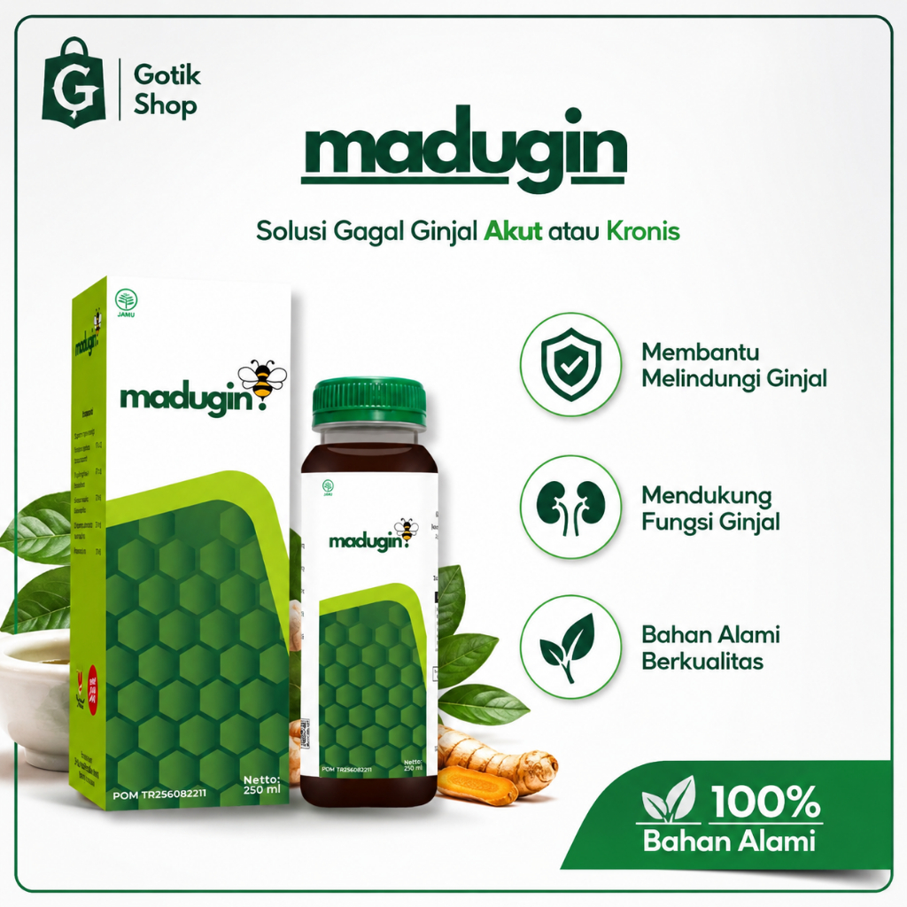 Madugin Herbal Batu Ginjal – Madu Alami untuk Menghancurkan Batu Ginjal & Menjaga Kesehatan Ginjal