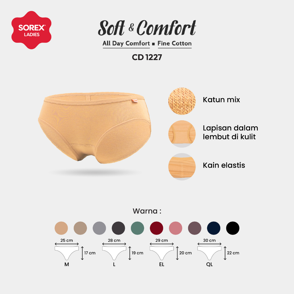 Sorex CD Basic Mini Katun Mix 1227 ( Warna Random )