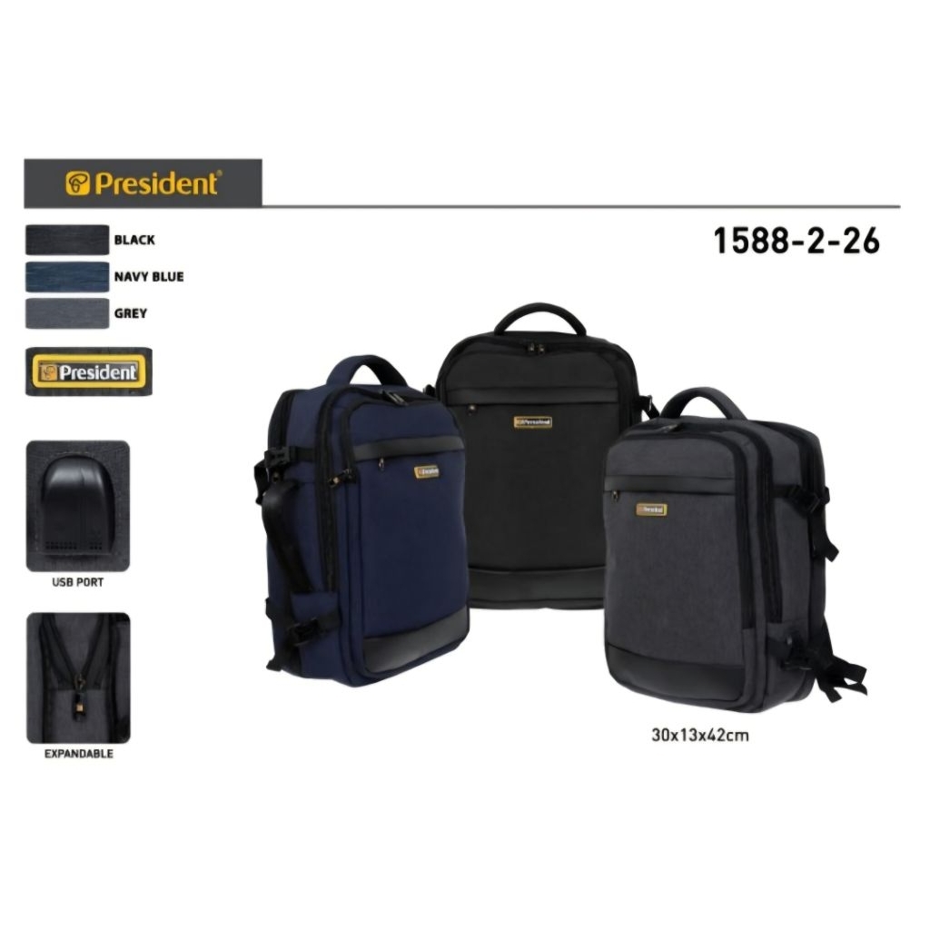 Tas Ransel Laptop President 1588-2 original