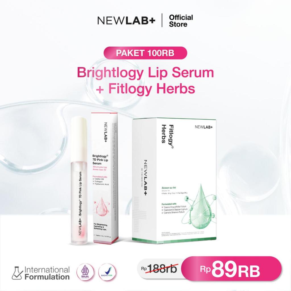 [PAKET 100RB]  NEWLAB Special Bundling Lip Serum | Lip Care untuk Bibir Gelap | Serum Bibir Mencerah