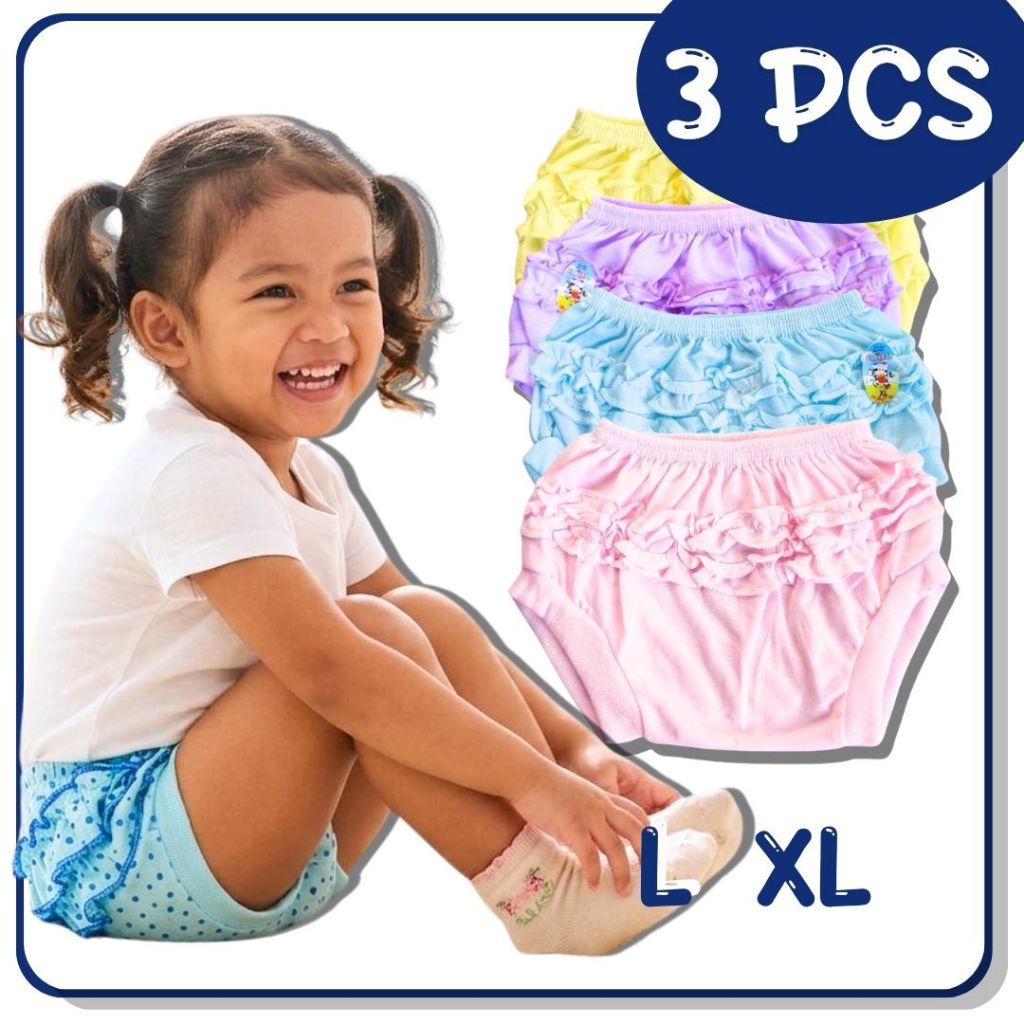 ISI 3 PCS Celana Pop Rempel MHL Anak Cewek / Short Pants Kids Pendek Ukuran L XL OEMAH DALEMAN99