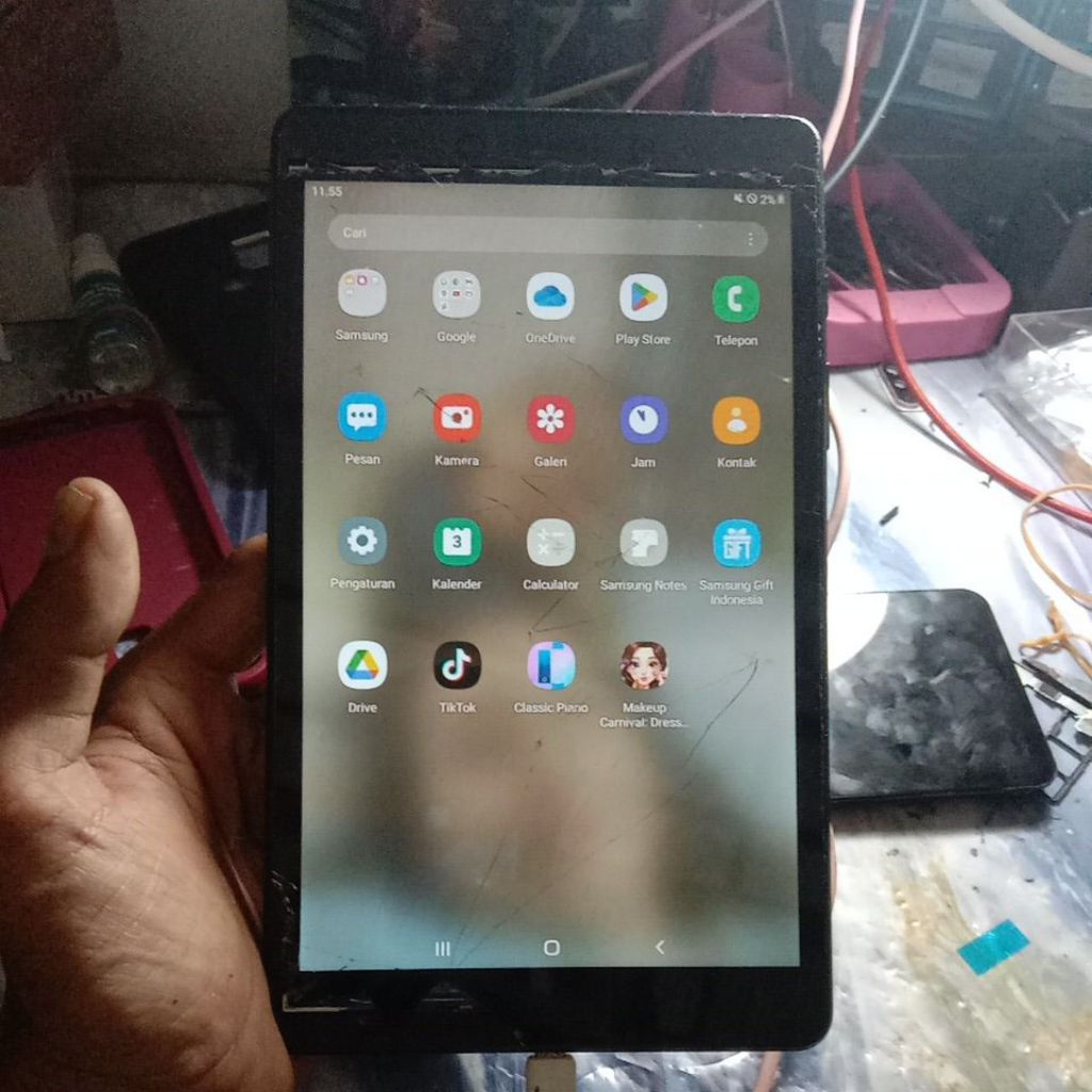 Samsung tab tab A 8 inchi 2019 T295 normal minus kaca lcd pecah