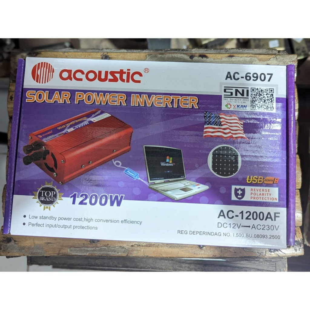 Power inverter Acoustic 1200 watt + USB. DC ke AC