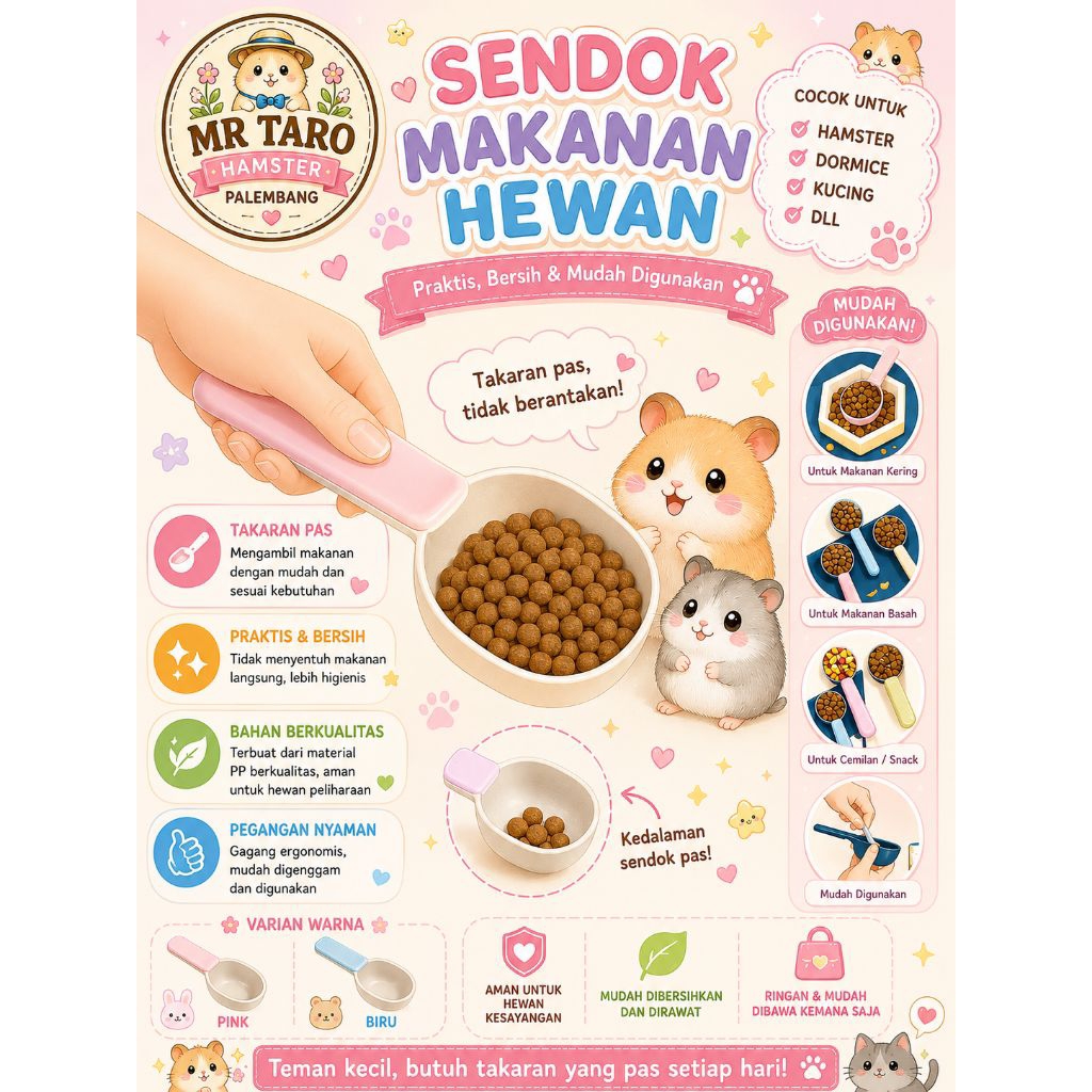 SENDOK TAKAR MAKANAN HEWAN