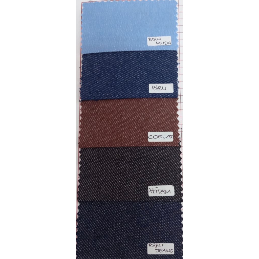 Kain katun denim jeans