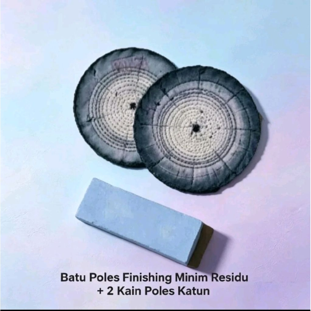Batu Poles Finishing Minim Residu Set 2 Kain Poles Katun