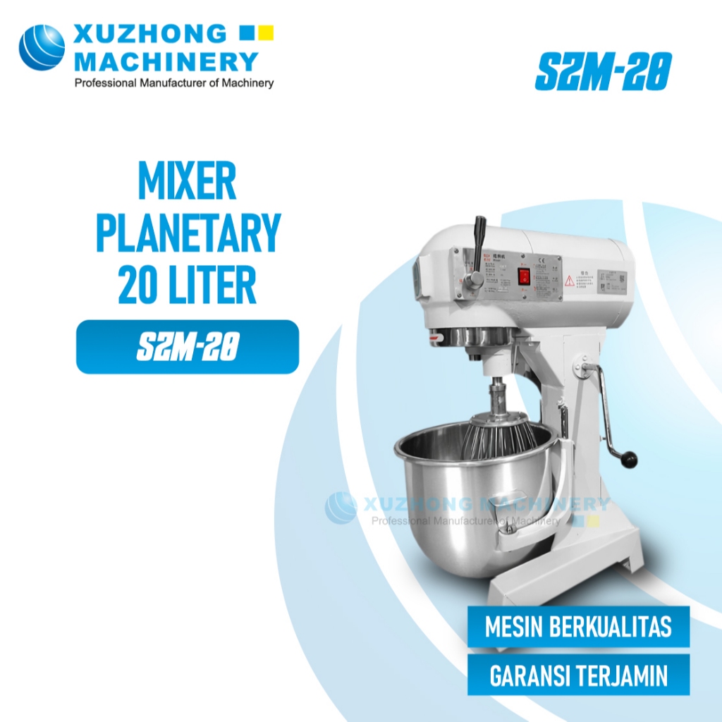 Mixer Planetary, Dough Mixer, Planetary MIxer, Mesin Pengaduk Adonan Roti, Mixer Roti SZM-20 White