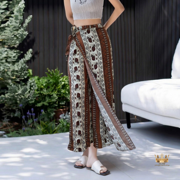 TIED ROK CELANA RAYON MOTIF GAJAH // KULOT ROK COQUETTE LAYER DEPAN TALI SAMPING PITA // KULOT ROK R