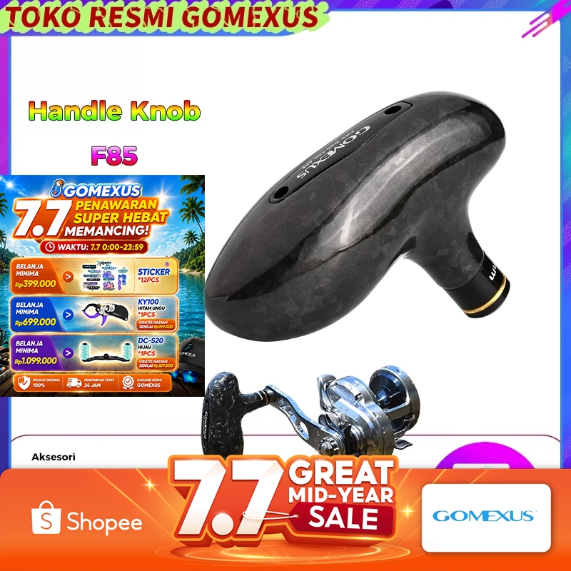 Gomexus Knob T-bar Forged Carbon Saltwater Handle Knop Cocok untuk jigging  digunakan pada reel Shim